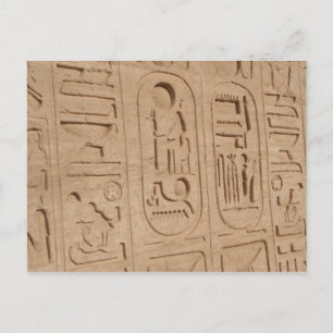 abu simbel cartouches briefkaart