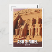 Abu Simbel Egypt Travel Briefkaart (Voorkant / Achterkant)