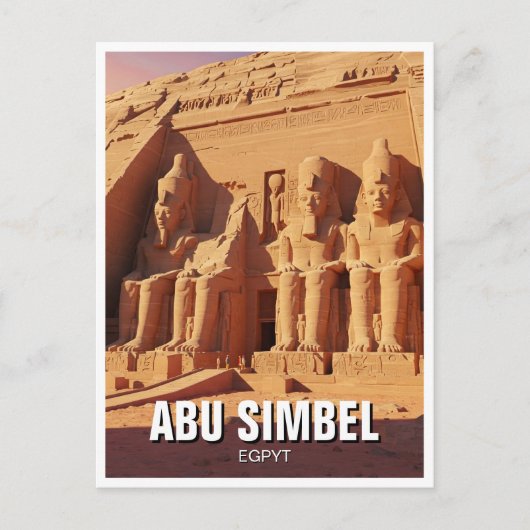 Abu Simbel Egypt Travel Briefkaart (Voorkant)