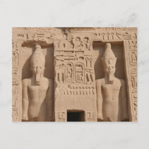 abu simbel hieroglyphics briefkaart