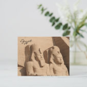 abu simbel pharoah briefkaart (Staand voorkant)