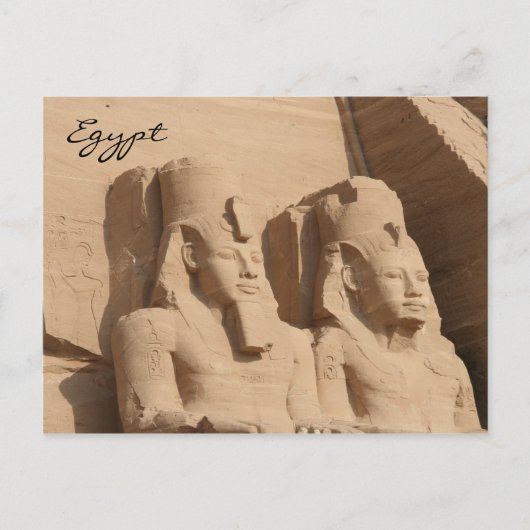 abu simbel pharoah briefkaart (Voorkant)