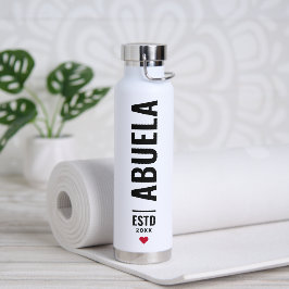 Abuela | Aangepaste Spaanse datum voor grootmachte Waterfles
