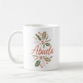 Abuela Bright Holly Kerstrood script Koffiemok (Links)