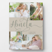 Abuela Calligraphie 4 Photo Tabletop Beige Plaque (Devant)