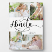 Abuela Calligraphy 4 Photo Tabletop Plaque (Devant)