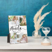 Abuela Calligraphy 4 Photo Tabletop Plaque (Côté)