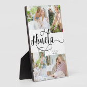 Abuela Calligraphy 4 Photo Tabletop Plaque Fotoplaat (Zijkant)