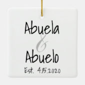 Abuela en Abuelo First Grandchild Ornament (Achterkant)