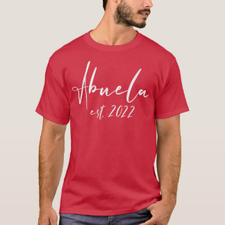 Abuela Est 2022 Zwangerschap Aankondiging ideeën v T-shirt