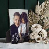 Abuela & Grandchild Script Naam Foto Bewaren Fotoplaat