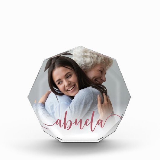 Abuela Grandma Script Overlay Fotoblokken (Voorkant)