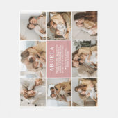 Abuela Letter Custom Personalized Fleece Blanket (Voorkant)