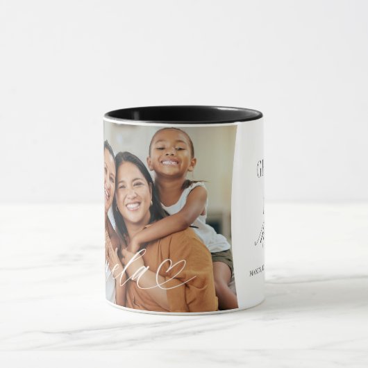 Abuela Script hart dankbaar elk moment foto Mok (Midden)