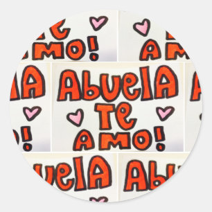 Abuela Te Amo Sticker door Tamara Diaz Art