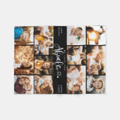 Abuela We houden van je hart Moderne fotocollage Fleece Deken (Voorkant (Horizontaal))