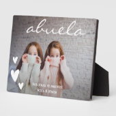 Abuela We Love You Personnalisé Photo Plaque (Côté)