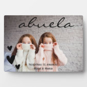 Abuela We Love You Personnalisé Photo Plaque (Devant)