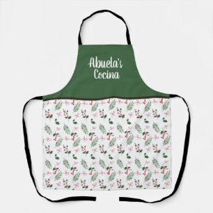 Abuela's Cocina Holly-kerstbaken oma Schort