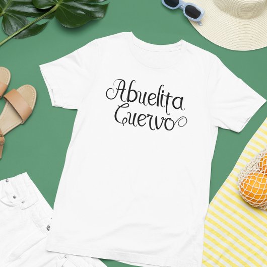 Abuelita Cuervo Grootmoeder Spaans Script T-shirt