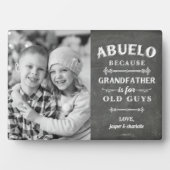 Abuelo Grandfather Vaderdag Kinder Foto Fotoplaat (voorkant)