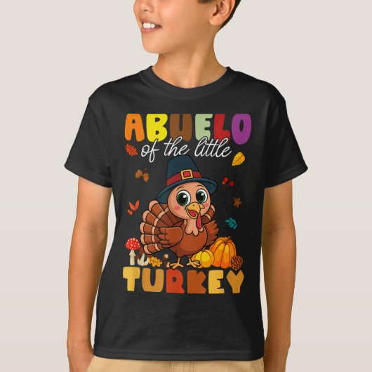 Abuelo Of The Little Turkey Thanksgiving Baby Show T-shirt (Voorkant)