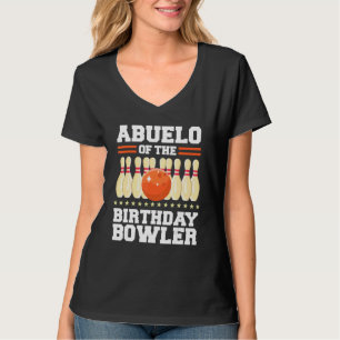 Abuelo van de verjaardag Bowler Bday Bowling Party T-shirt