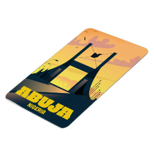 Abuja Nigeria City Gate Vintage reisposter Magneet