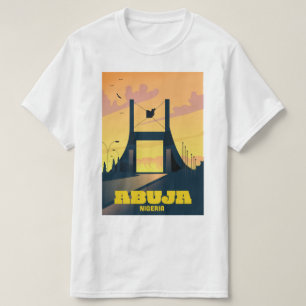 Abuja Nigeria City Gate Vintage reisposter T-shirt