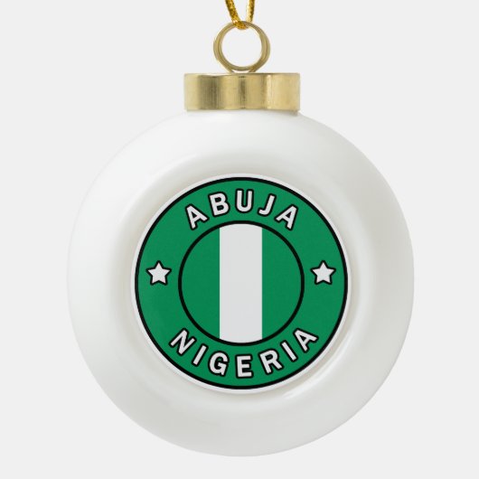 Abuja Nigeria Keramische Bal Ornament (Voorkant)