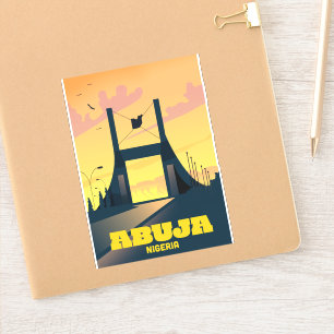 Abuja Nigeria poster van het reisbezoek van de sta Sticker