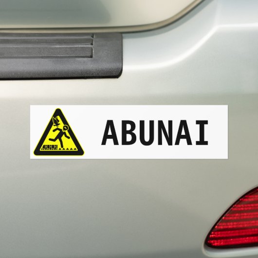 Abunai Bumpersticker (Op auto)