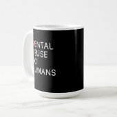 Abus mental défini par maths dans la tasse drôle (Devant gauche)