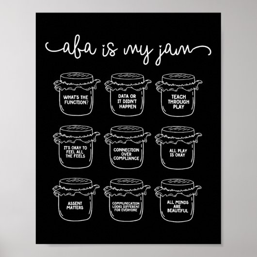 Aby is mijn Jam Autism Awareness Behaviour Analyst Poster (Voorkant)