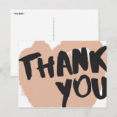 Abys Brush Lettering Dank u Briefkaart Mailer (Voorkant / Achterkant)