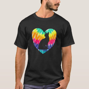 Abyssijnse Hart Met Ie Verf Print Abyssijnse Kat T-shirt
