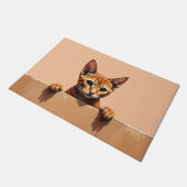 Abyssijnse Kat deurmat Kunst (Schuin)