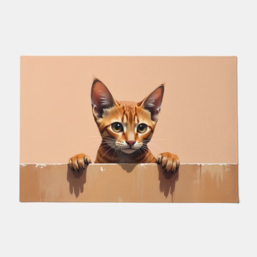 Abyssijnse Kat deurmat Kunst (Voorkant)