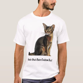 Abyssijnse Kat Maak Uw Eigen Aangepaste Tekst  T-shirt