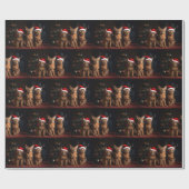 Abyssijnse Kerst bij de Haard Cadeaupapier (Vlak)