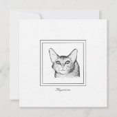 Abyssiniaanse kaart voor kattentrekflat notitiekaartje (Voorkant)