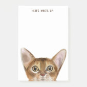 Abyssiniaanse kat | bewerkbare tekst | Hier is wat Post-it® Notes (Voorkant)