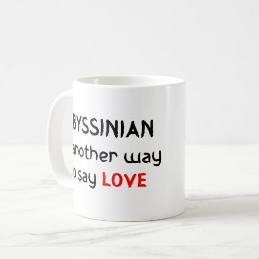 abyssinian amour café tasse (Devant gauche)