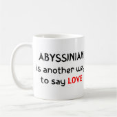 abyssinian amour café tasse (Gauche)
