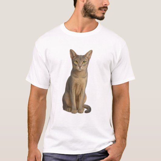 Abyssinian Blue Cat T-Shirt (Devant)