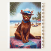 Abyssinian cat on Beach, cadeau d'été pour amoureu (Dos)