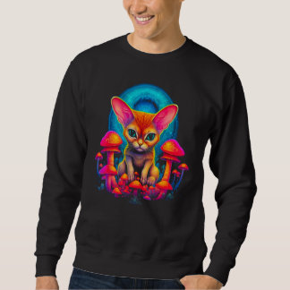Abyssinian Cat Psychedelic Mushroom Trui