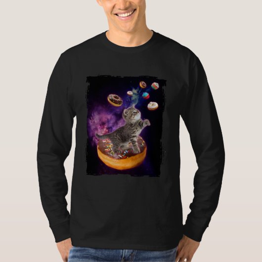 Abyssinian Cat Space Donuts  Kitty in Space Kid T-shirt (Voorkant)