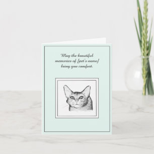 Abyssinian Cat Sympathy Card Kaart