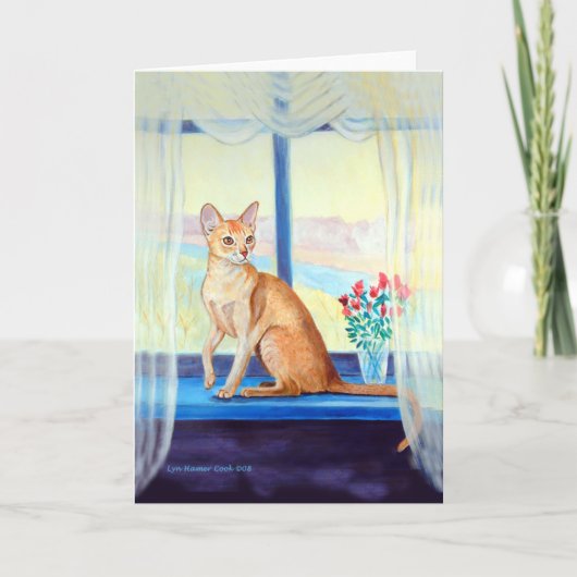 Abyssinian Cat Wenskaarten Kaart (Voorkant)